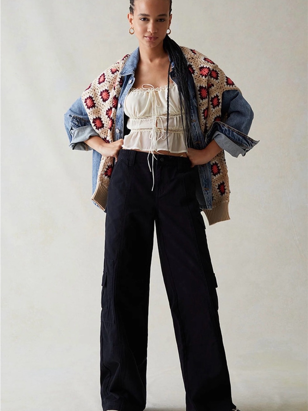 Pac Sun NWT Low Rise Puddle cargo pant